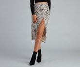 Feline Fierce Midirock mit hohem Schlitz